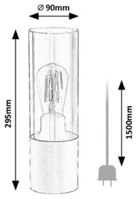 Rabalux 74050 stolná lampa Ronno, čierna