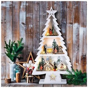 Solight 1V283 - LED vianočná dekorácia 13×LED/2×AA drevený stromček