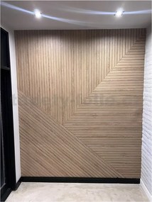 Samolepiace lamely na stenu L01, cena za kus, rozmer 100 cm x 60 cm, svetlo hnedé, IMPOL TRADE