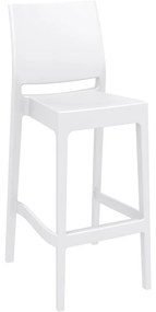 MAYA BAR 75 záhradná barová stolička white