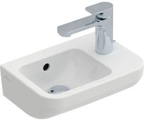 VILLEROY &amp; BOCH Architectura závesné umývadielko s otvorom vpravo, s prepadom, 360 x 260 mm, biela alpská, 43733601