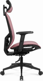 Ergonomická kancelárska stolička HC-1045 so sieťovaným operadlom - ružová
