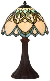Farebna stolna lampa Tiffany Delafosse - Ø 25*42 cm