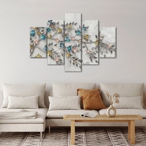 Obraz- Na vetve - abstraktné (150x105 cm)
