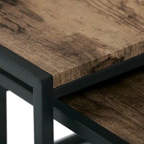 Sada 3 konferenčných stolíkov old wood AF-3003 OLW