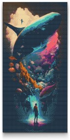 Gario Diamantové maľovanie Podmorský sen Rozmery: 40 x 80 cm, Rámovanie: S vnútorným rámom, Diamanty: Štvorcové