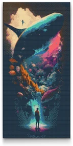 Gario Diamantové maľovanie Podmorský sen Rozmery: 40 x 80 cm, Rámovanie: Iba zrolované plátno, Diamanty: Štvorcové