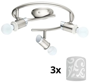 Eglo - LED Bodové svietidlo MY CHOICE 3xE14/4W/230V chróm/biela 1xEG31108+3xEG90257