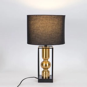 Stolná lampa 1xE27/40W/230V čierna/zlatá