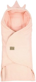 Zavinovacia deka s kapucňou Little Elite, 100 x 115 cm, Kralovská koruna - ružová