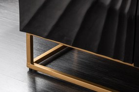 Dizajnová komoda Zorpi 140 cm – masívne mangové drevo / čierna