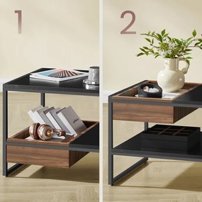 Autronic BONTEC Konferenčný stolík 100x55cm, mdf, orech, AKF-E1081 BK Farba: Čierna