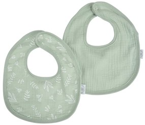 Zelené mušelínové podbradníky v súprave 2 ks – Bébé Douceur