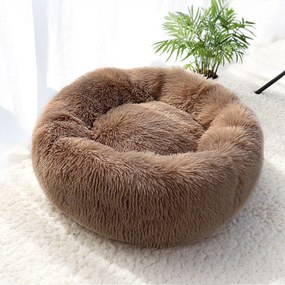 PuppyJoy Donut, okrúhly vankúš pre psa 100cm, veľkosť L, PJ-011, hnedá, HOM-50059