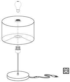 Eglo 31629 - Stolná lampa MASERLO 1xE27/60W/230V