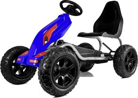 LEAN CARS Pedálový gokart B012 s nafukovacími kolesami, modrý