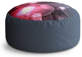 Taburet Circle bublinová abstrakcia, ružová