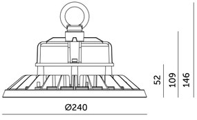 LED Stropné priemyselné svietidlo RIO PRO HIGHBAY LED/100W/230V 4000K IP65