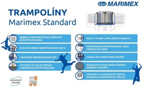 Marimex | Trampolína Marimex Standard 183 cm + vnútorná ochranná sieť + schodíky ZADARMO | 19000102