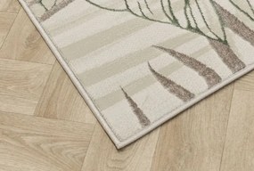 Koberec Allora Plus F784A lístie, krémový / zelený