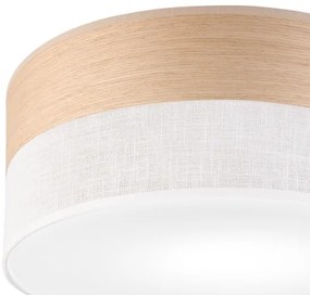 Stropné svietidlo SIRJA WOOD 1xE27/15W/230V pr. 35 cm biela/dub