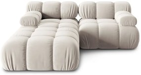 Béžová zamatová modulárna rohová pohovka (variabilná) Bellis – Micadoni