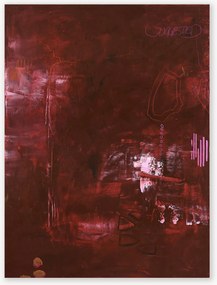 Ručne maľovaný obraz na plátne Invisible Red