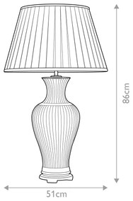 Elstead DL-DALIAN-TL - Stolná lampa DALIAN 1xE27/60W/230V