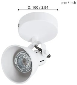 Eglo 98393 - LED Nástenné bodové svietidlo SERAS 1xGU10/3,3W/230V