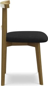 Čierna jedálenská stolička z masívneho dreva Ohelo – Makamii