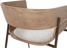 Čalúnené jedálenské kreslá v súprave s podrúčkami 2 ks v prírodnej farbe Naia – MOME