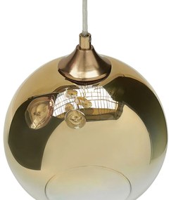 Sklenená závesná lampa so 6 svetlami viacfarebná TOOMA Beliani