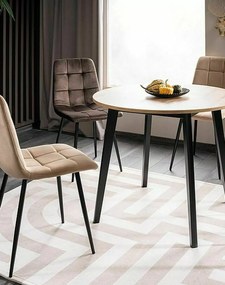 Stolička Mila Velvet Hnedá