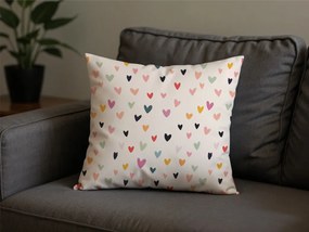 Bavlnená obliečka na vankúš DOTHEARTS POLY 45x45 cm, krémový