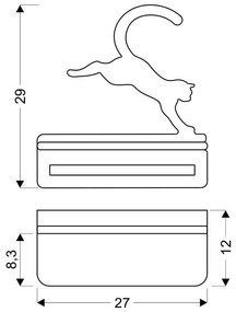 Candellux CAT Nástenné svietidlo 5W LED IQ KIDS WITH CABLE, SWITCH AND PLUG BLACK 21-84439
