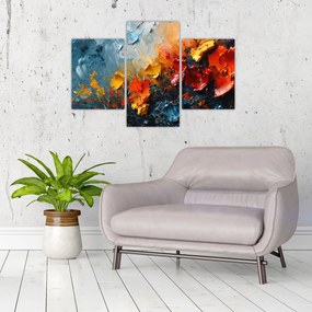 Obraz - Abstraktná maľba kvetov III. (90x60 cm)