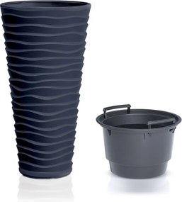 Plastový kvetináč DPSA300 29,6 cm - antracit