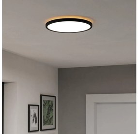 Eglo 901438-LED Kúpeľňové stropné svietidlo ROVITO 13,9W/230V pr.30cm IP44 čierna EG901438