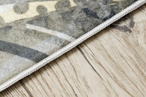 Dywany Łuszczów, Kusový koberec ANDRE Abstraction 1097, 80x150, béžová, chodba / predsieň