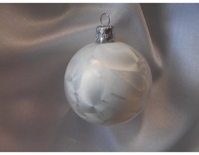 Vianočné gule 7 cm - mat SET/6ks - biela mrazolák
