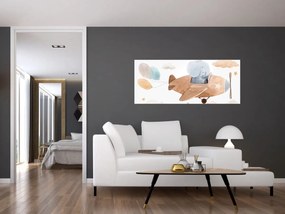 Obraz - Akvarelový slon v lietadle (120x50 cm)