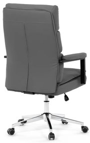 Autronic BONTEC Kancelárske kreslo, hojdací mechanizmus, šedá ekokoža, KA-D8104 GREY Farba: Šedá