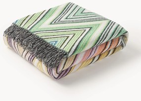 Vlnený pléd so strapcami Plume