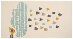Detský bavlnený koberec 80 x 150 cm viacfarebný BLANG Beliani