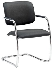 Konferenčná stolička Simcoe SIMCOE , stohovateľná, čierna / chróm