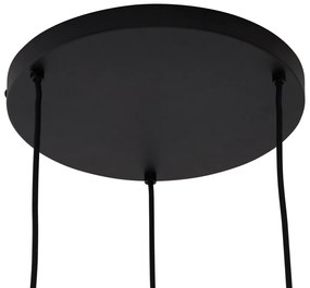 Bohemian závesné svietidlo čierne s bambusom 3-svetlo - Lily