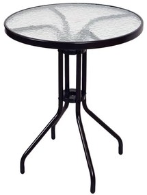 Záhradný balkónový set, polyratan, 2 stoličky + sklenený stô