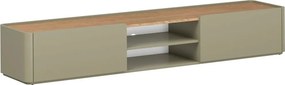 TV stolík Elivo 220 cm so zásuvkou - eukalyptus / dub baltic dune