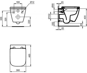 Ideal Standard i.life S - WC sedátko Soft Close, biela T473701