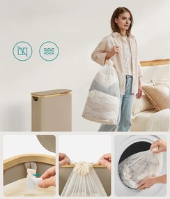 Koš na prádlo Leslie 65 L hnědý